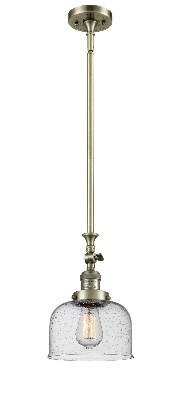 One Light Mini Pendant by Innovations - Franklin Restoration Collection, Antique Brass Finish - 206-AB-G74