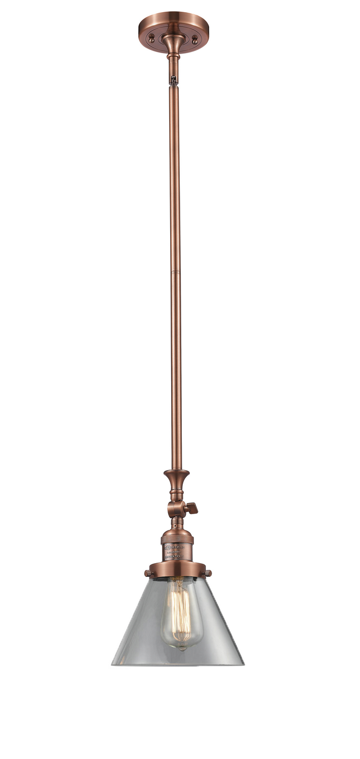 LED Mini Pendant by Innovations - Franklin Restoration Collection, Antique Copper Finish - 206-AC-G42-LED