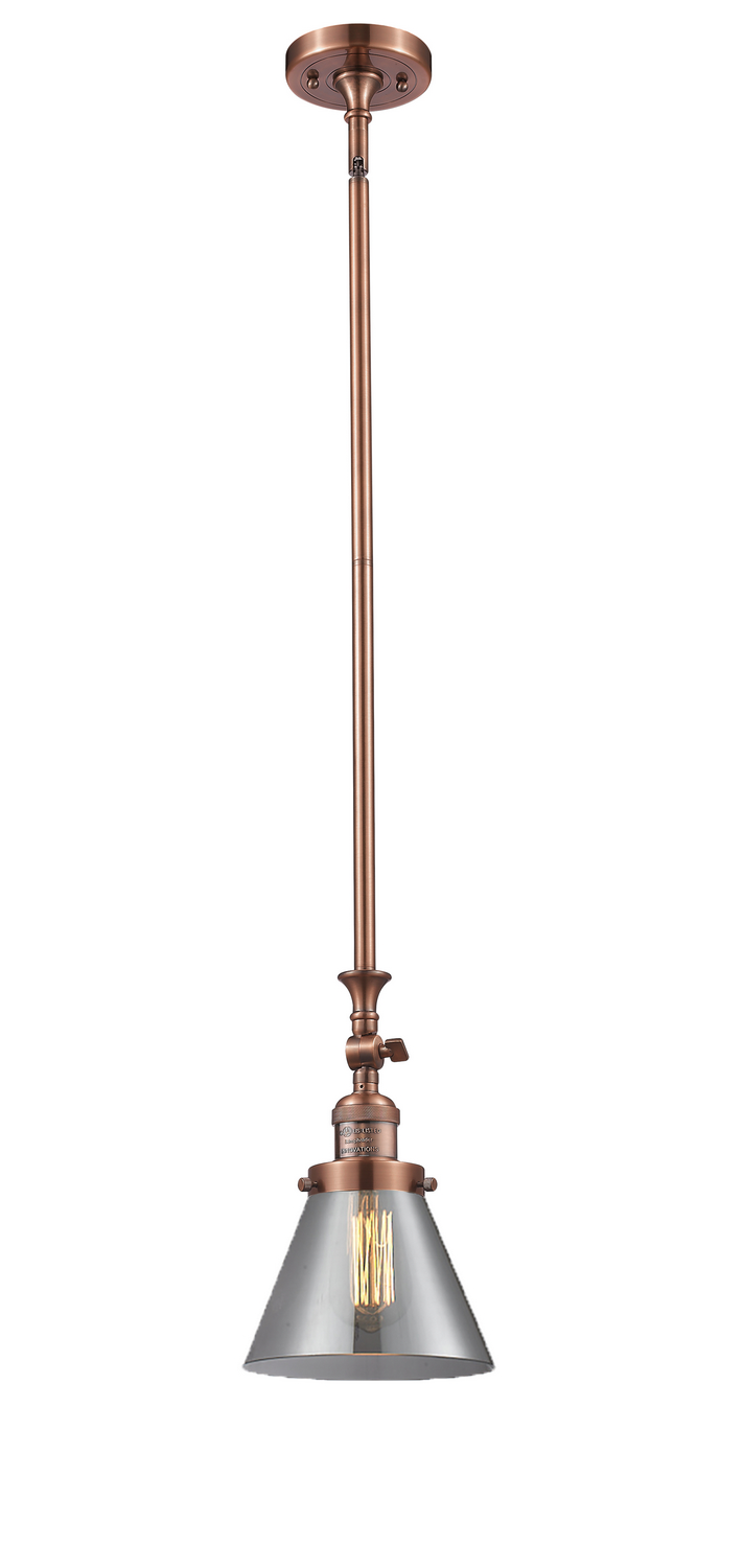 LED Mini Pendant by Innovations - Franklin Restoration Collection, Antique Copper Finish - 206-AC-G43-LED