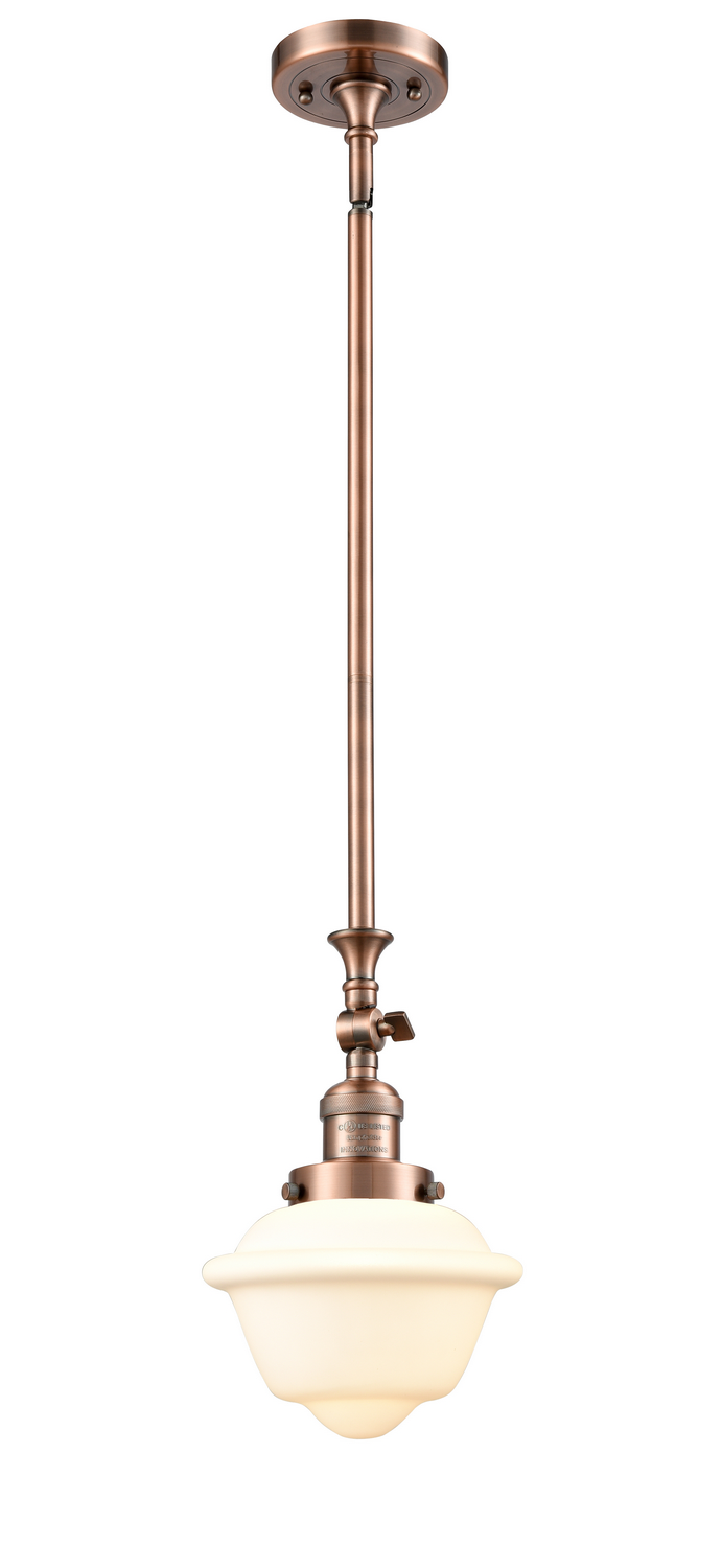 One Light Mini Pendant by Innovations - Franklin Restoration Collection, Antique Copper Finish - 206-AC-G531