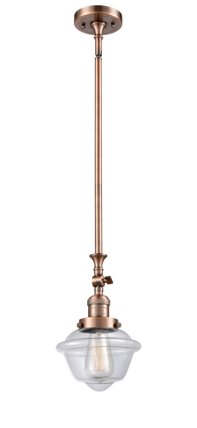 One Light Mini Pendant by Innovations - Franklin Restoration Collection, Antique Copper Finish - 206-AC-G532