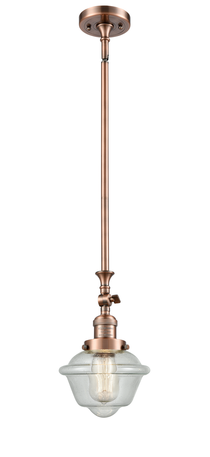One Light Mini Pendant by Innovations - Franklin Restoration Collection, Antique Copper Finish - 206-AC-G534
