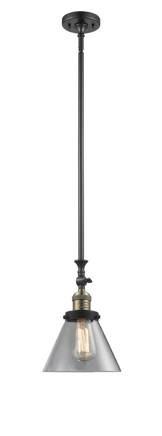 One Light Mini Pendant by Innovations - Franklin Restoration Collection, Black Antique Brass Finish - 206-BAB-G42