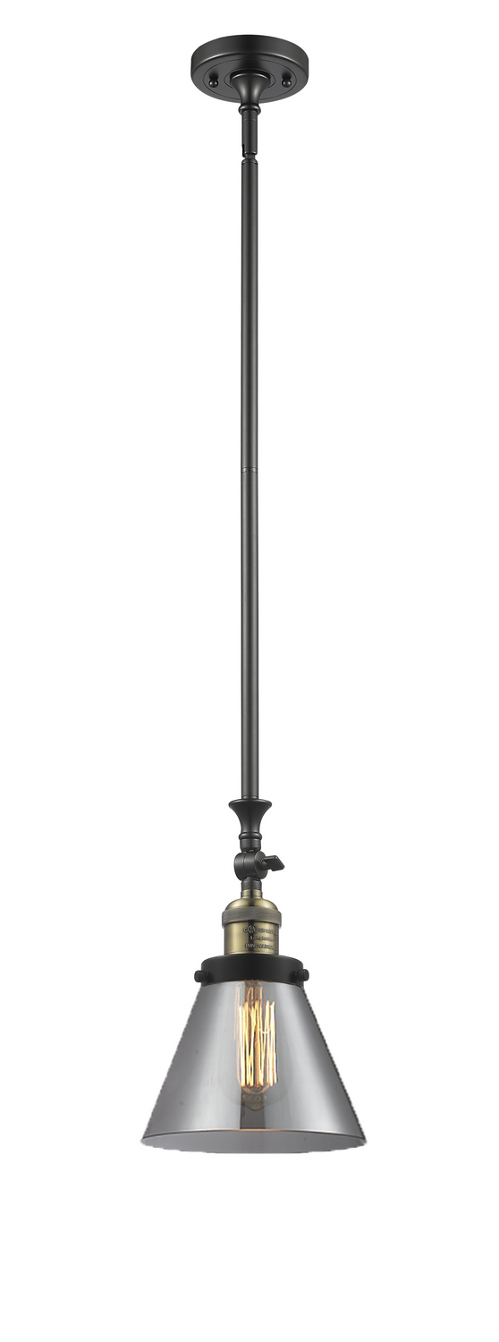 LED Mini Pendant by Innovations - Franklin Restoration Collection, Black Antique Brass Finish - 206-BAB-G43-LED