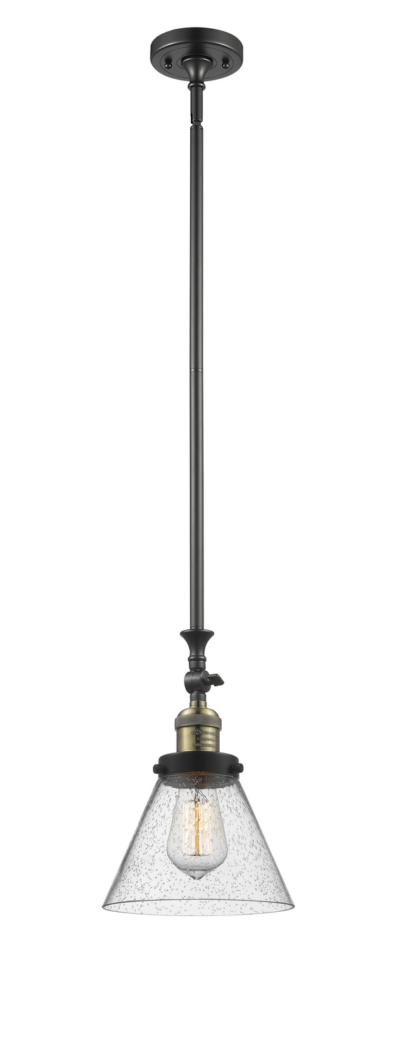 LED Mini Pendant by Innovations - Franklin Restoration Collection, Black Antique Brass Finish - 206-BAB-G44-LED