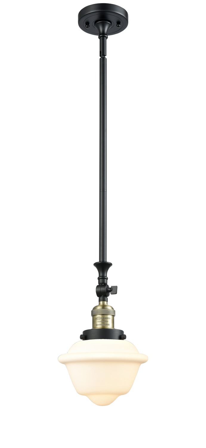 One Light Mini Pendant by Innovations - Franklin Restoration Collection, Black Antique Brass Finish - 206-BAB-G531
