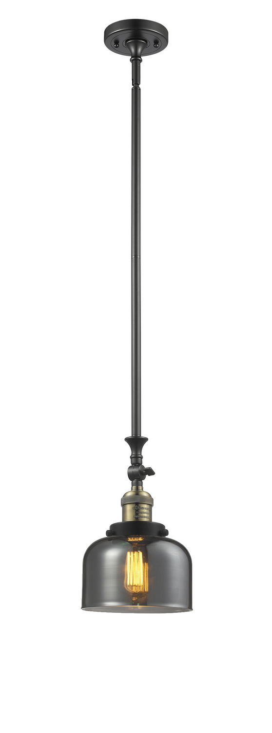 One Light Mini Pendant by Innovations - Franklin Restoration Collection, Black Antique Brass Finish - 206-BAB-G73