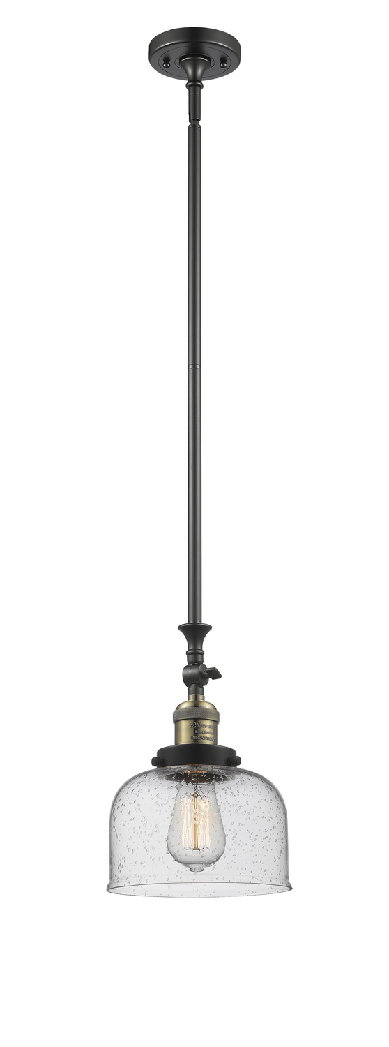 One Light Mini Pendant by Innovations - Franklin Restoration Collection, Black Antique Brass Finish - 206-BAB-G74