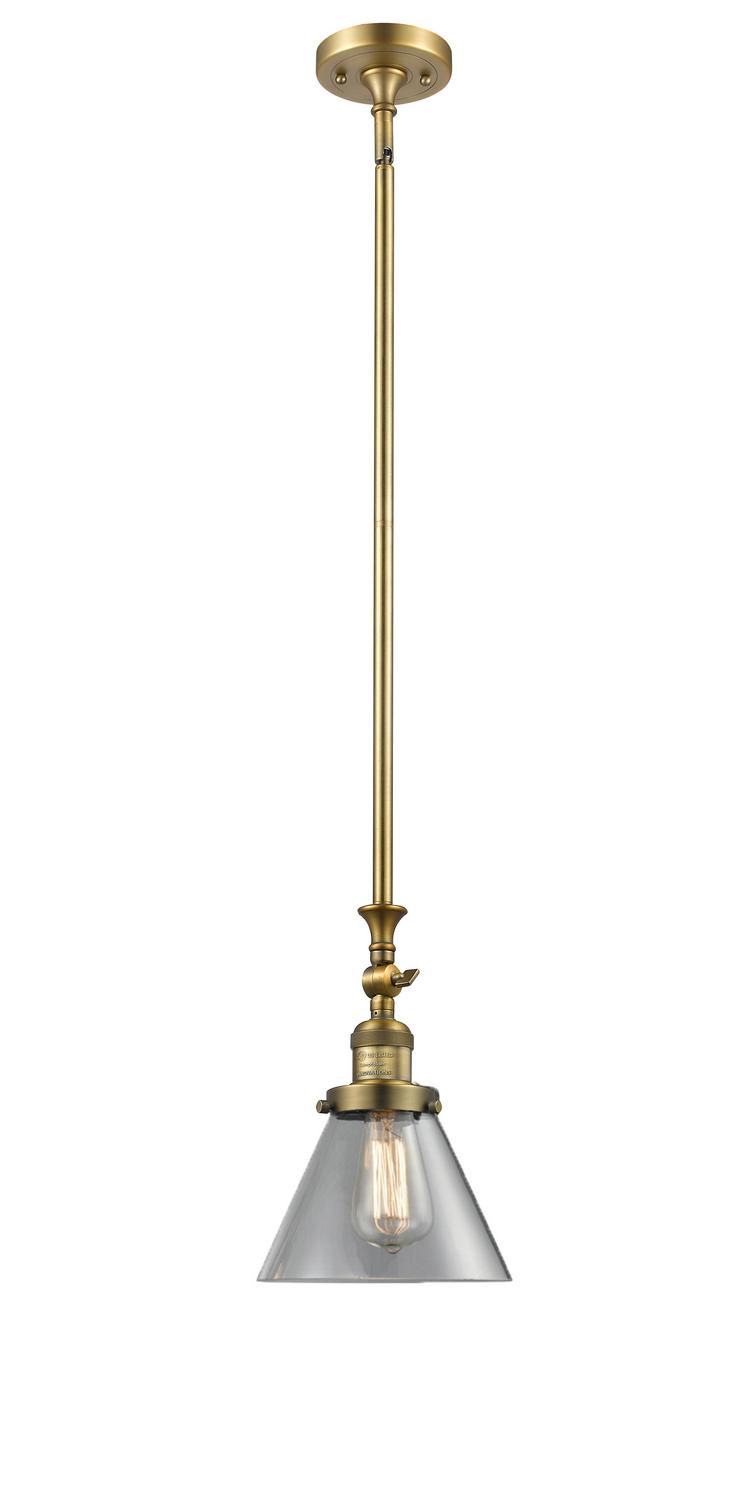 LED Mini Pendant by Innovations - Franklin Restoration Collection, Brushed Brass Finish - 206-BB-G42-LED