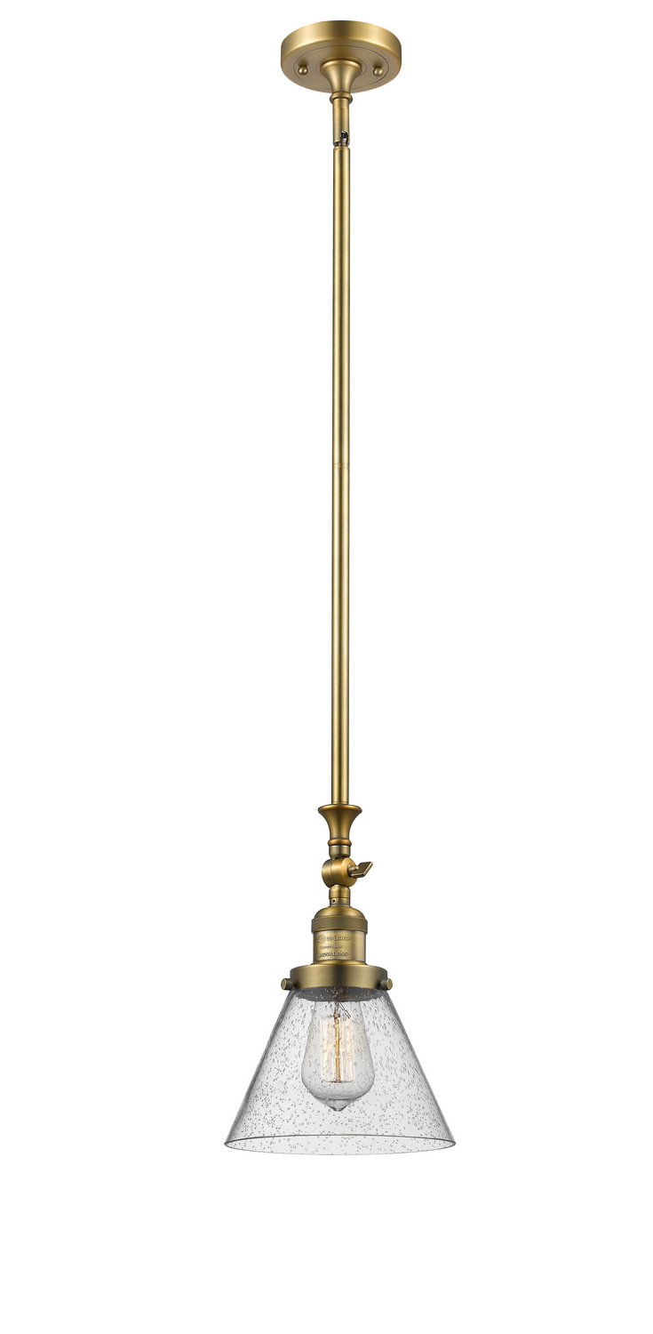 LED Mini Pendant by Innovations - Franklin Restoration Collection, Brushed Brass Finish - 206-BB-G44-LED