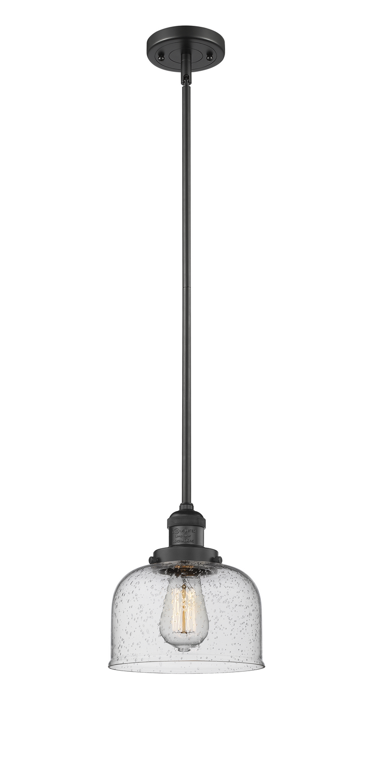 One Light Mini Pendant by Innovations - Franklin Restoration Collection, Matte Black Finish - 206-BK-G74