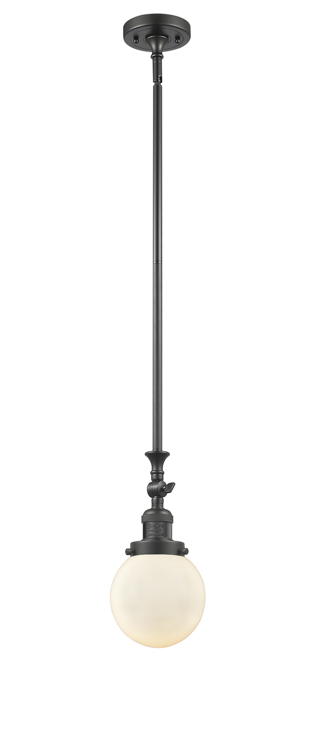 One Light Mini Pendant by Innovations - Franklin Restoration Collection, Oil Rubbed Bronze Finish - 206-OB-G201-6