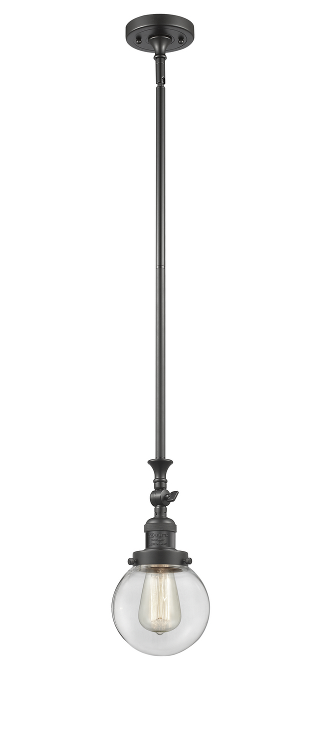 One Light Mini Pendant by Innovations - Franklin Restoration Collection, Oil Rubbed Bronze Finish - 206-OB-G202-6