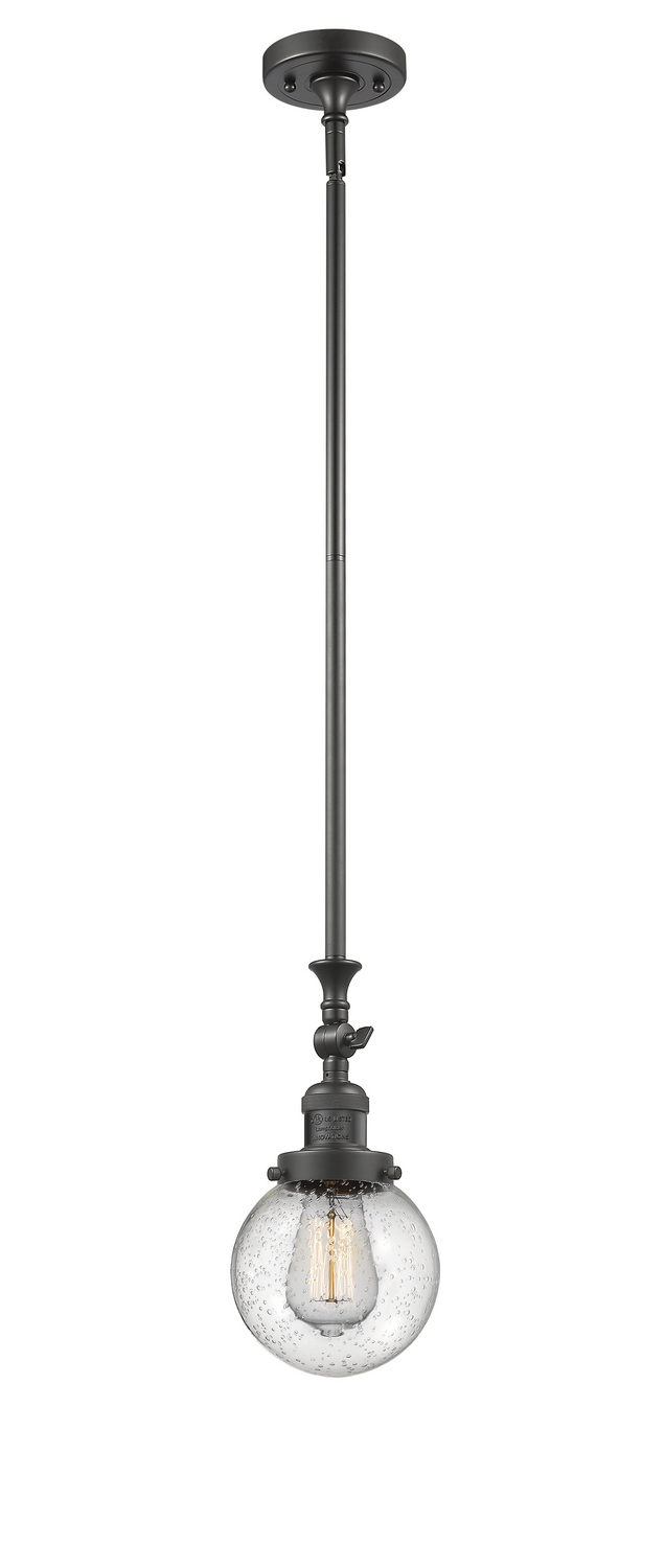 One Light Mini Pendant by Innovations - Franklin Restoration Collection, Oil Rubbed Bronze Finish - 206-OB-G204-6