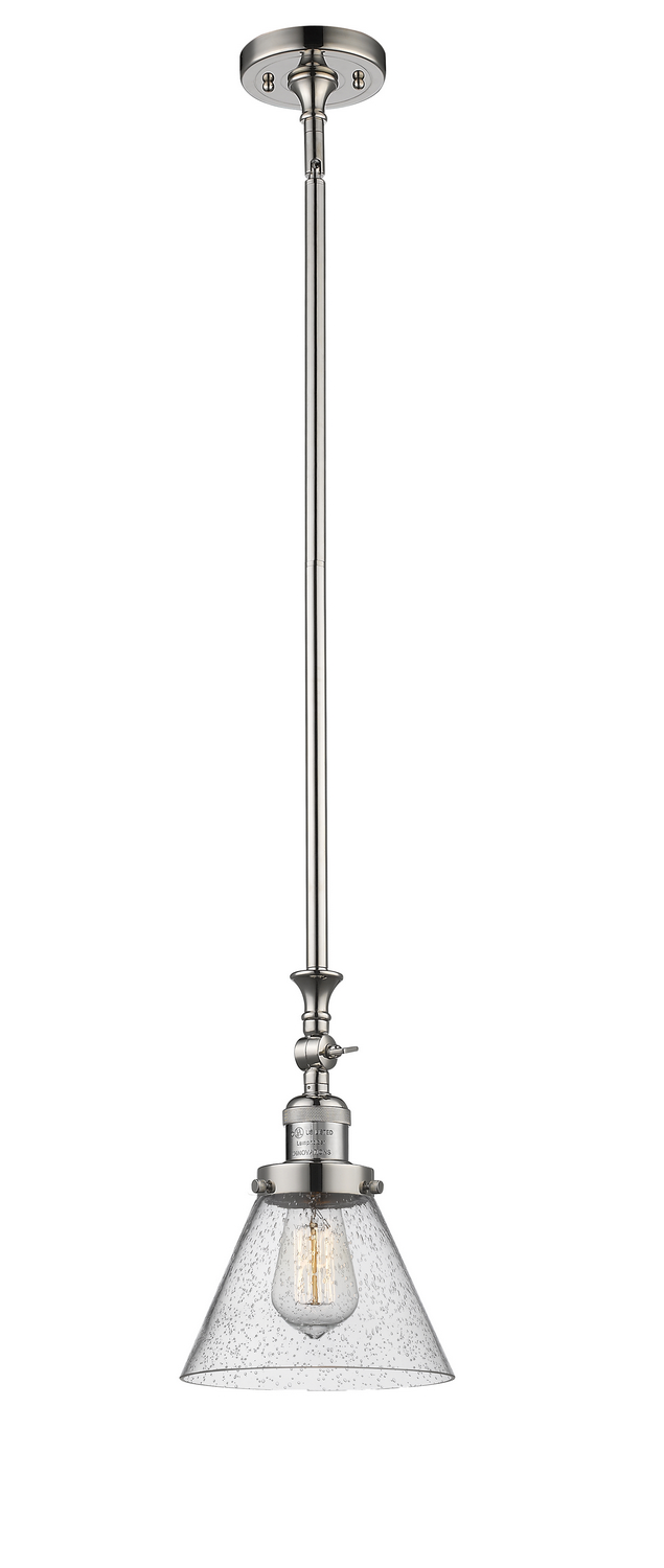 LED Mini Pendant by Innovations - Franklin Restoration Collection, Polished Nickel Finish - 206-PN-G44-LED