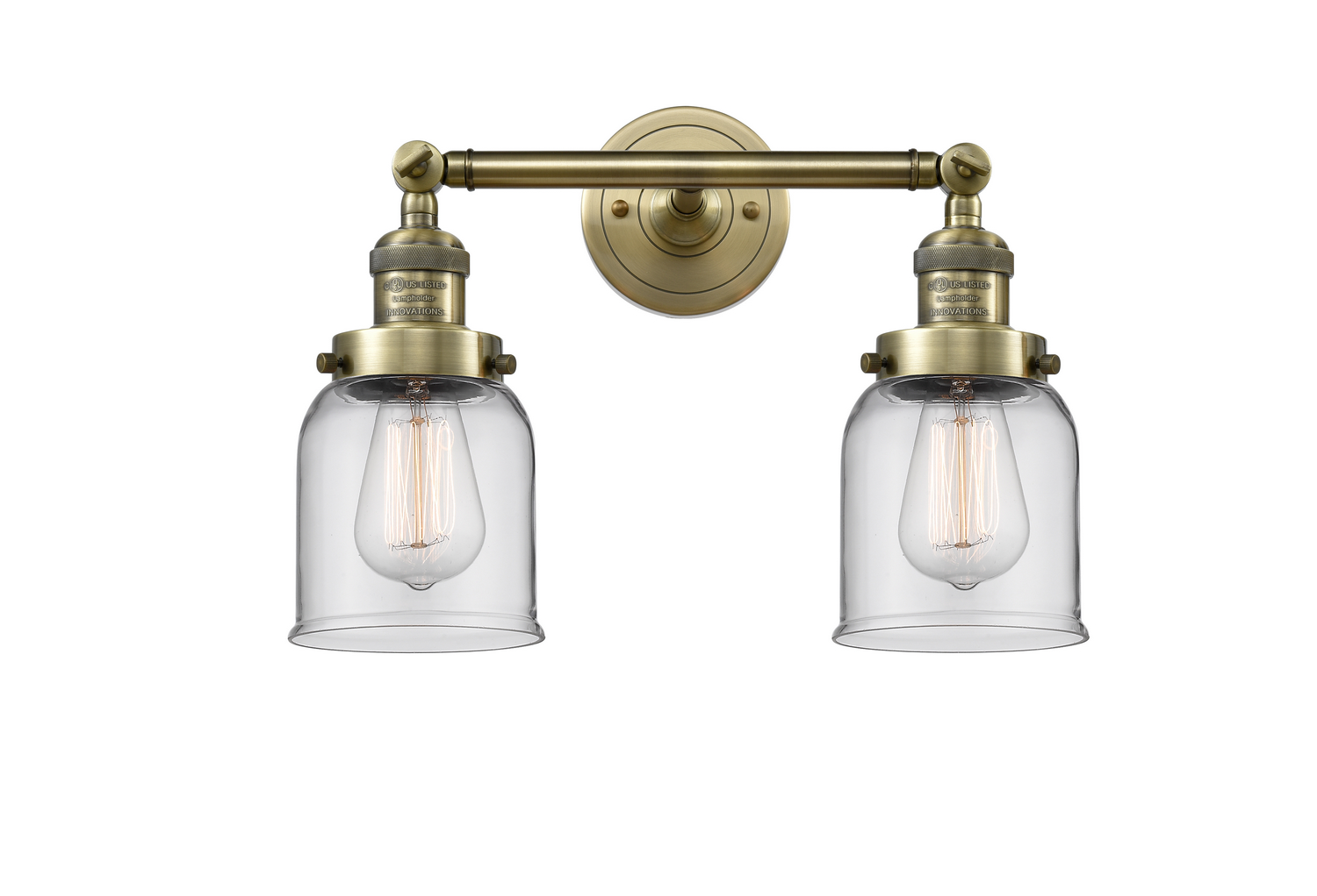 LED Bath Vanity by Innovations - Franklin Restoration Collection, Antique Brass Finish - 208-AB-G52-LED