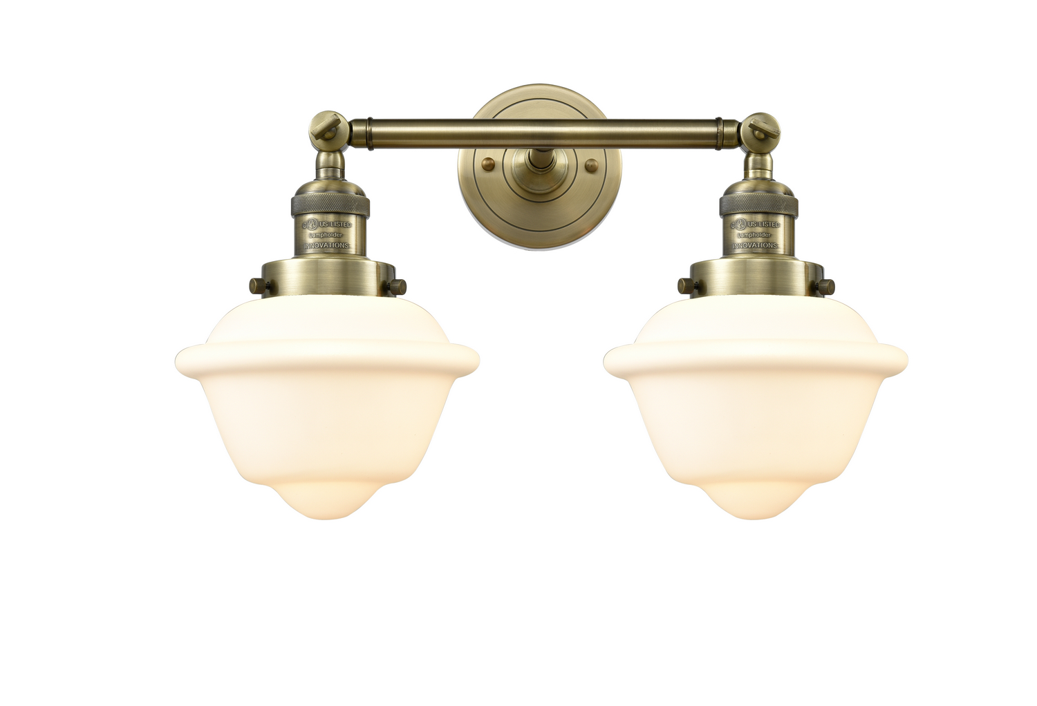 Two Light Bath Vanity by Innovations - Franklin Restoration Collection, Antique Brass Finish - 208-AB-G531