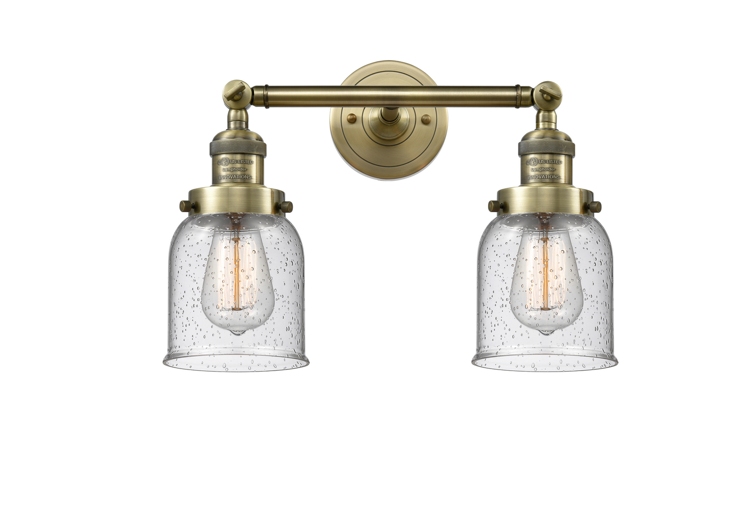 LED Bath Vanity by Innovations - Franklin Restoration Collection, Antique Brass Finish - 208-AB-G54-LED