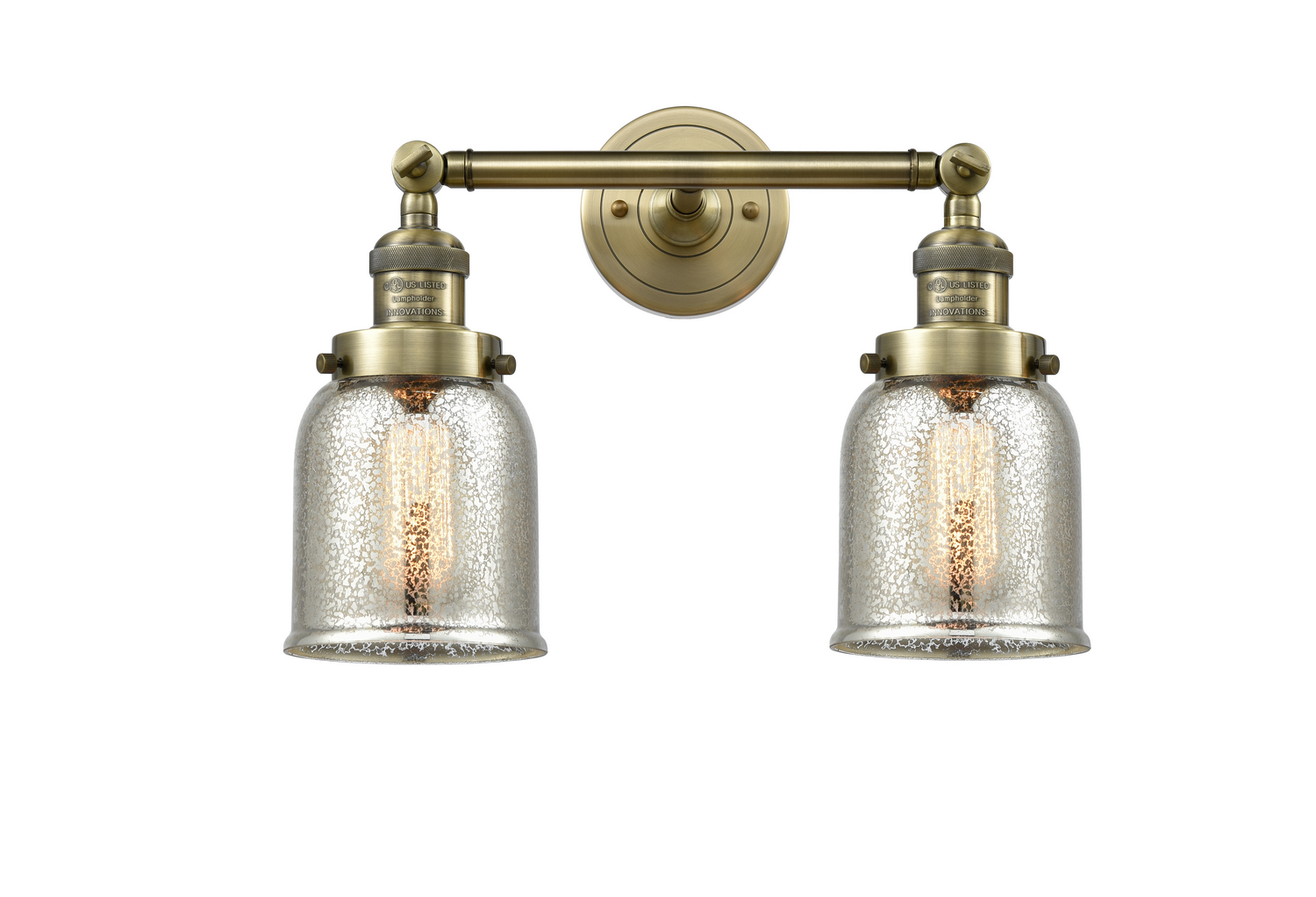 LED Bath Vanity by Innovations - Franklin Restoration Collection, Antique Brass Finish - 208-AB-G58-LED