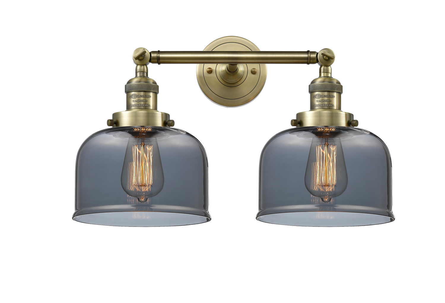 LED Bath Vanity by Innovations - Franklin Restoration Collection, Antique Brass Finish - 208-AB-G73-LED