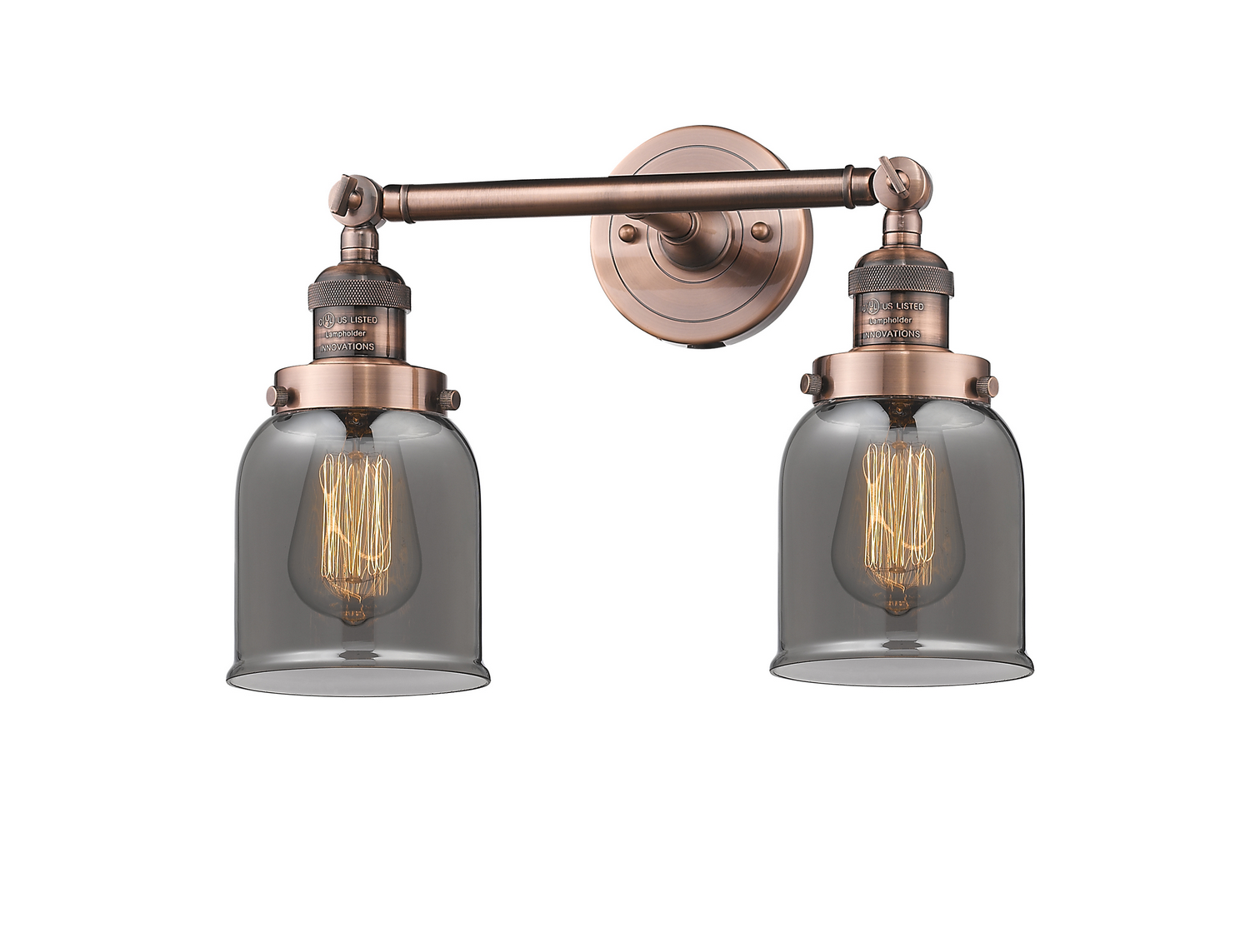 LED Bath Vanity by Innovations - Franklin Restoration Collection, Antique Copper Finish - 208-AC-G53-LED