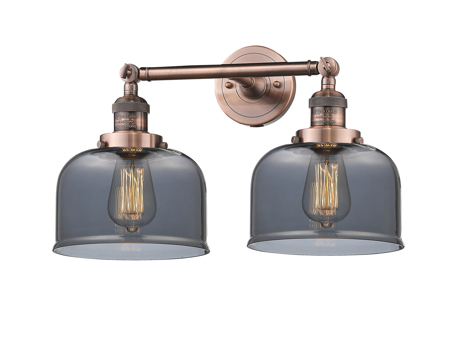 LED Bath Vanity by Innovations - Franklin Restoration Collection, Antique Copper Finish - 208-AC-G73-LED
