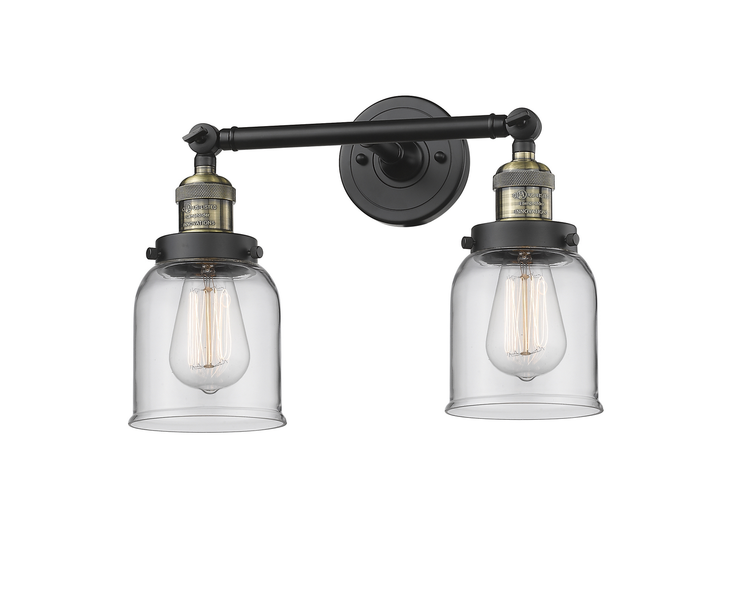 LED Bath Vanity by Innovations - Franklin Restoration Collection, Black Antique Brass Finish - 208-BAB-G52-LED