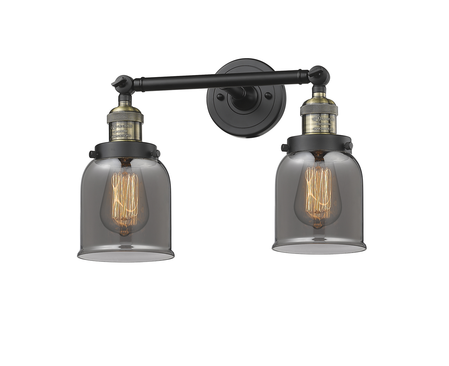 LED Bath Vanity by Innovations - Franklin Restoration Collection, Black Antique Brass Finish - 208-BAB-G53-LED