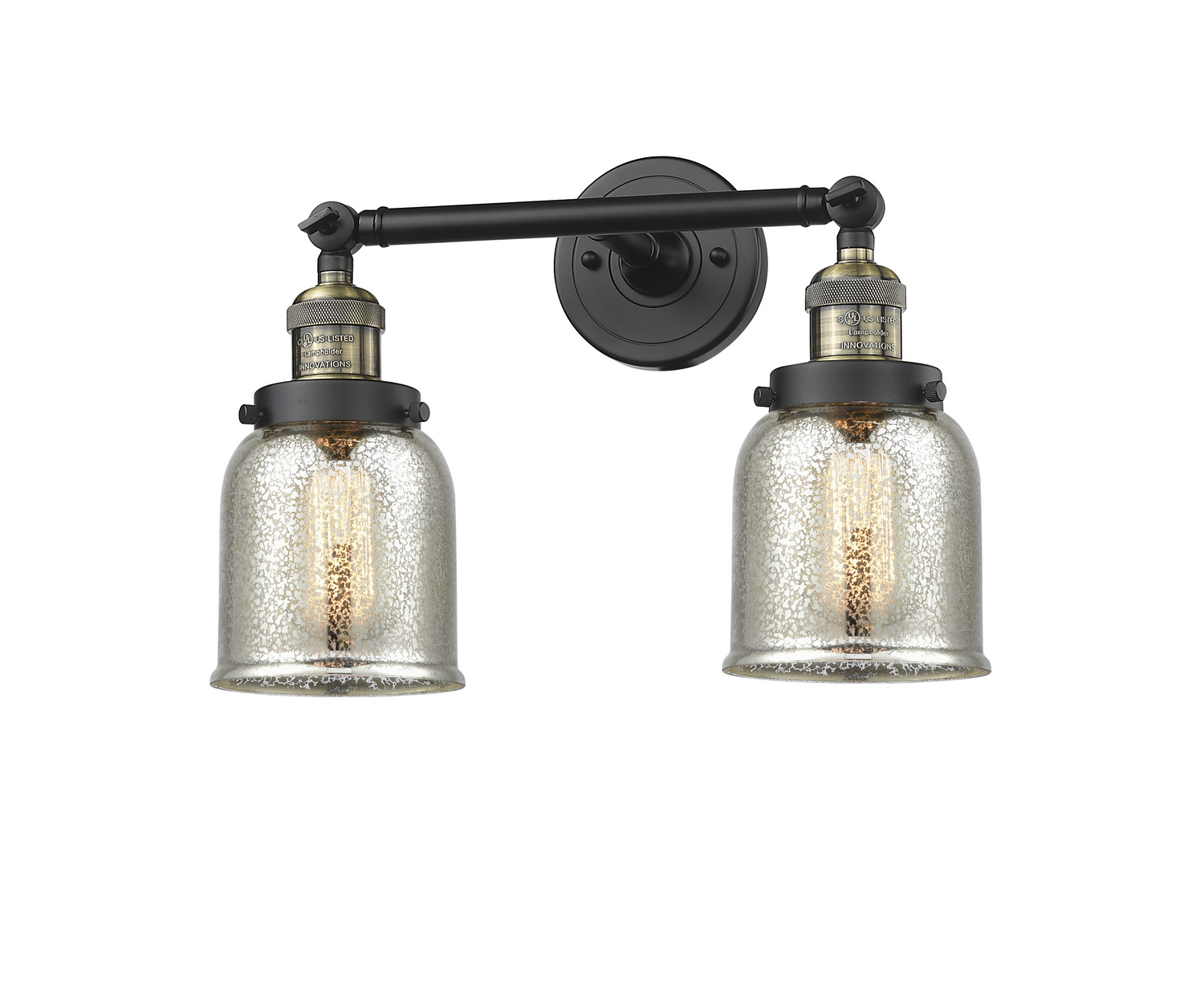 LED Bath Vanity by Innovations - Franklin Restoration Collection, Black Antique Brass Finish - 208-BAB-G58-LED