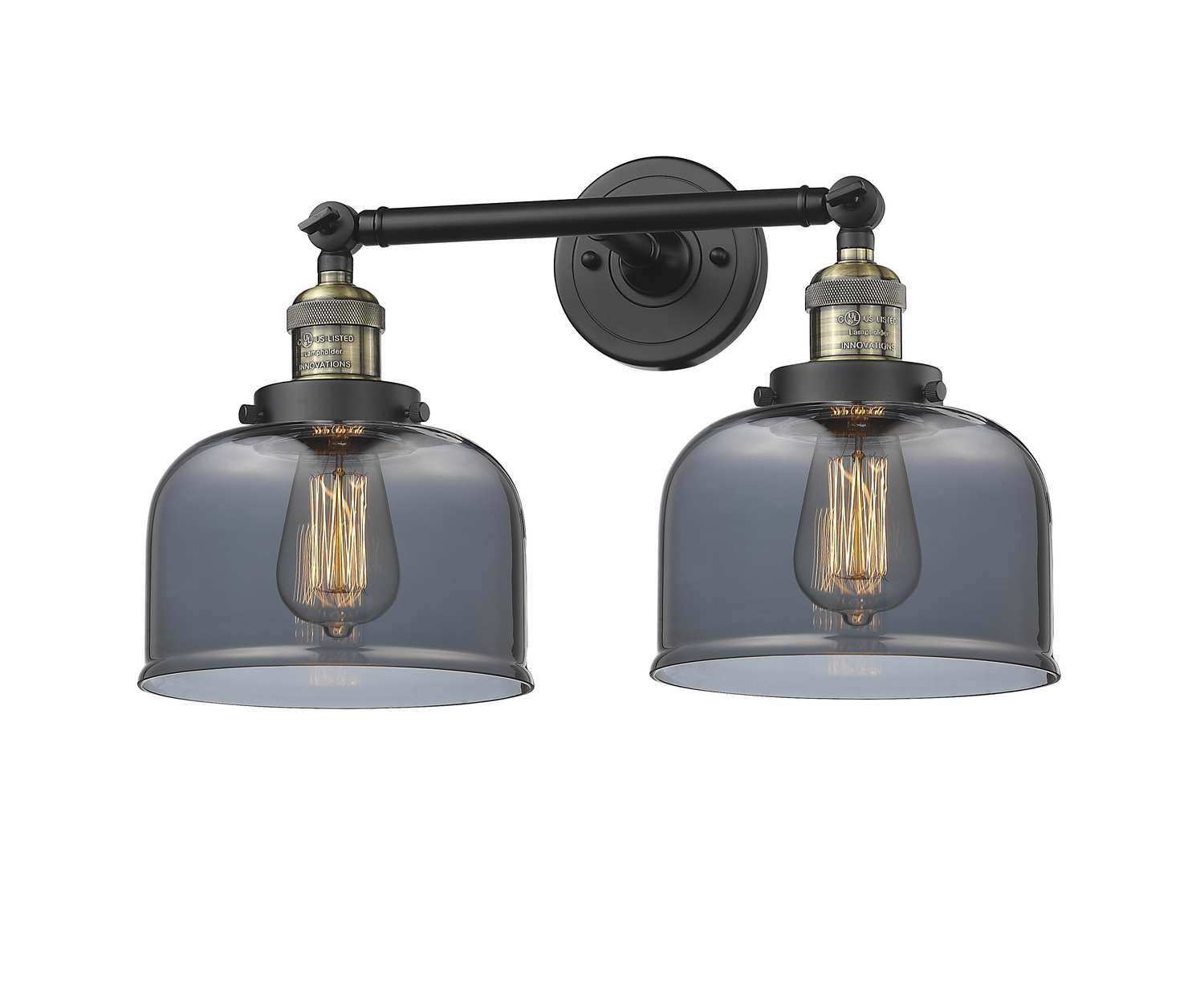 LED Bath Vanity by Innovations - Franklin Restoration Collection, Black Antique Brass Finish - 208-BAB-G73-LED