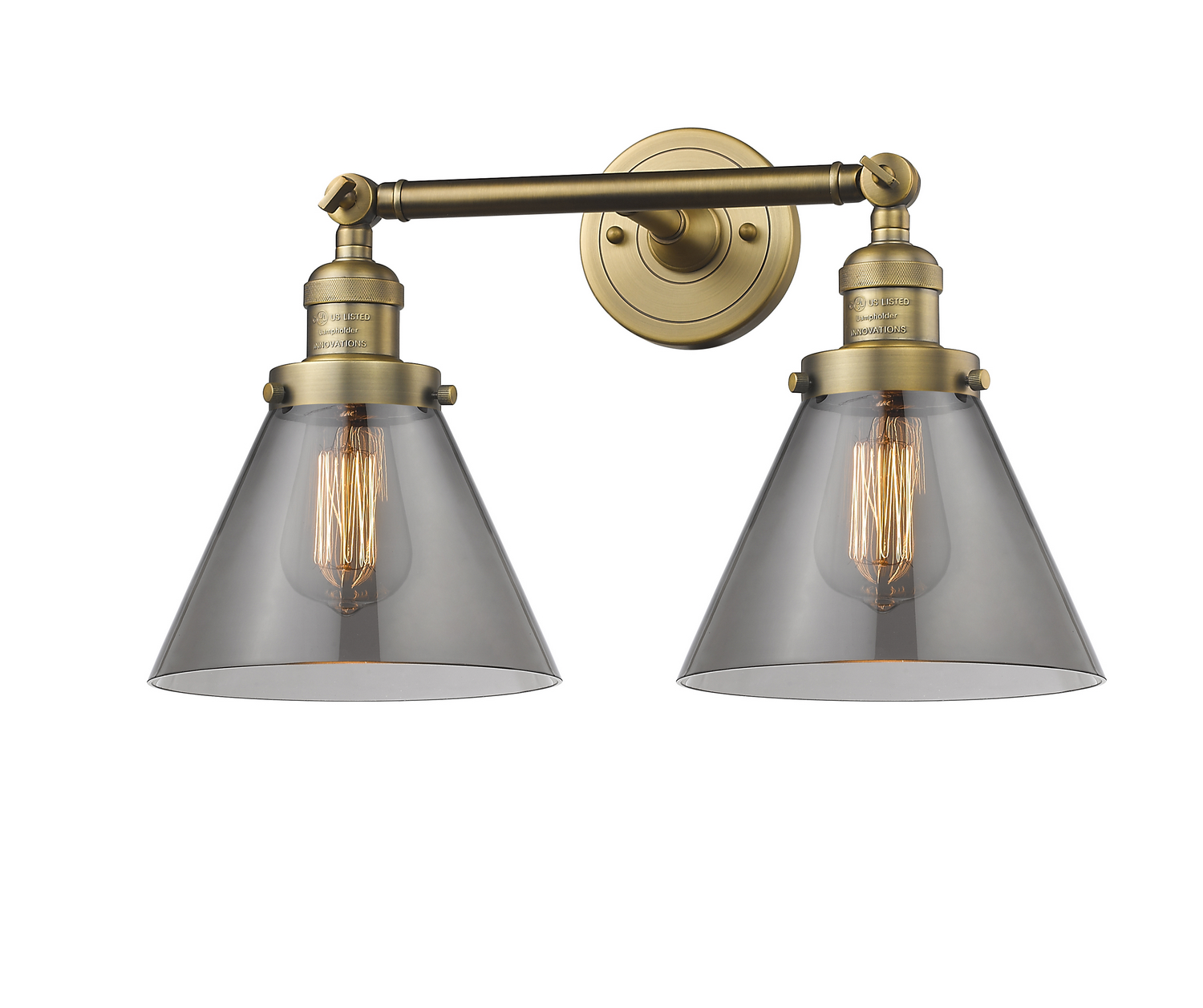 LED Bath Vanity by Innovations - Franklin Restoration Collection, Brushed Brass Finish - 208-BB-G43-LED