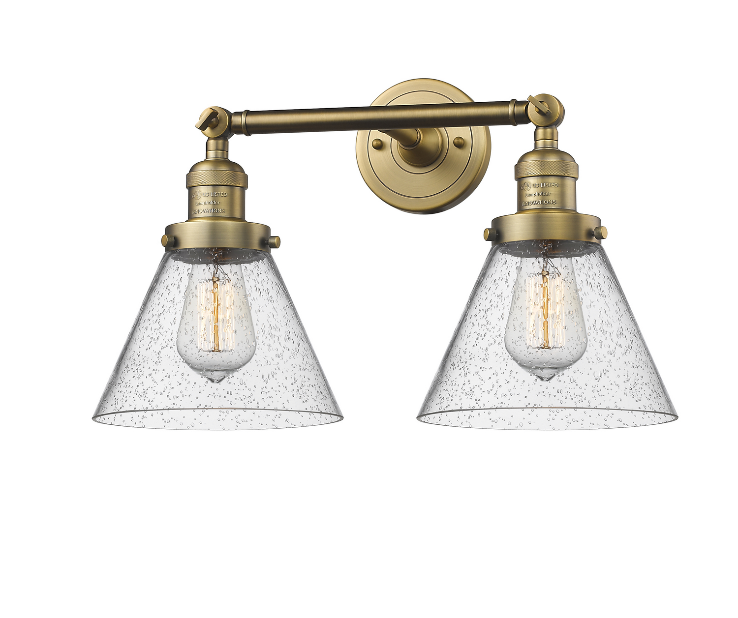 LED Bath Vanity by Innovations - Franklin Restoration Collection, Brushed Brass Finish - 208-BB-G44-LED