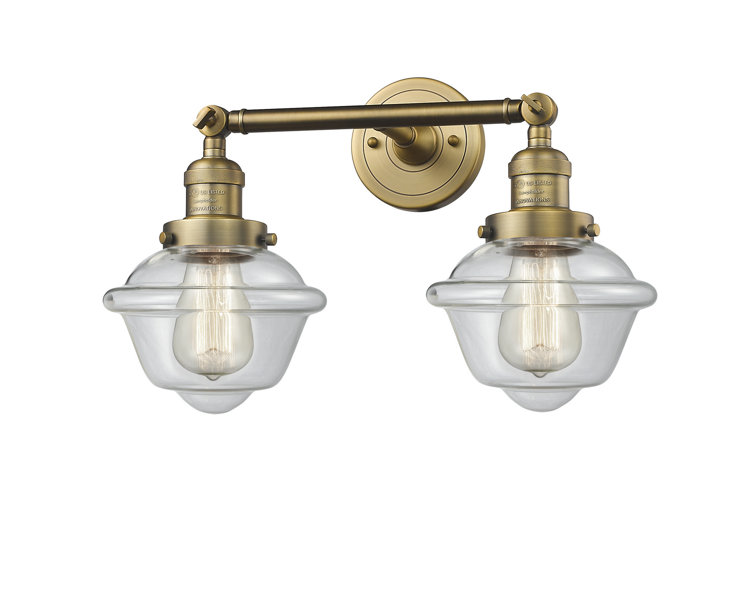 Two Light Bath Vanity by Innovations - Franklin Restoration Collection, Brushed Brass Finish - 208-BB-G532