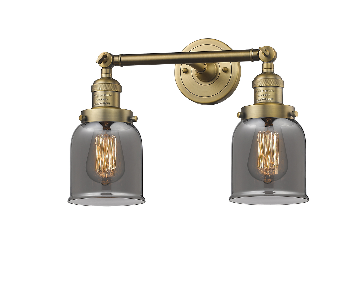 LED Bath Vanity by Innovations - Franklin Restoration Collection, Brushed Brass Finish - 208-BB-G53-LED