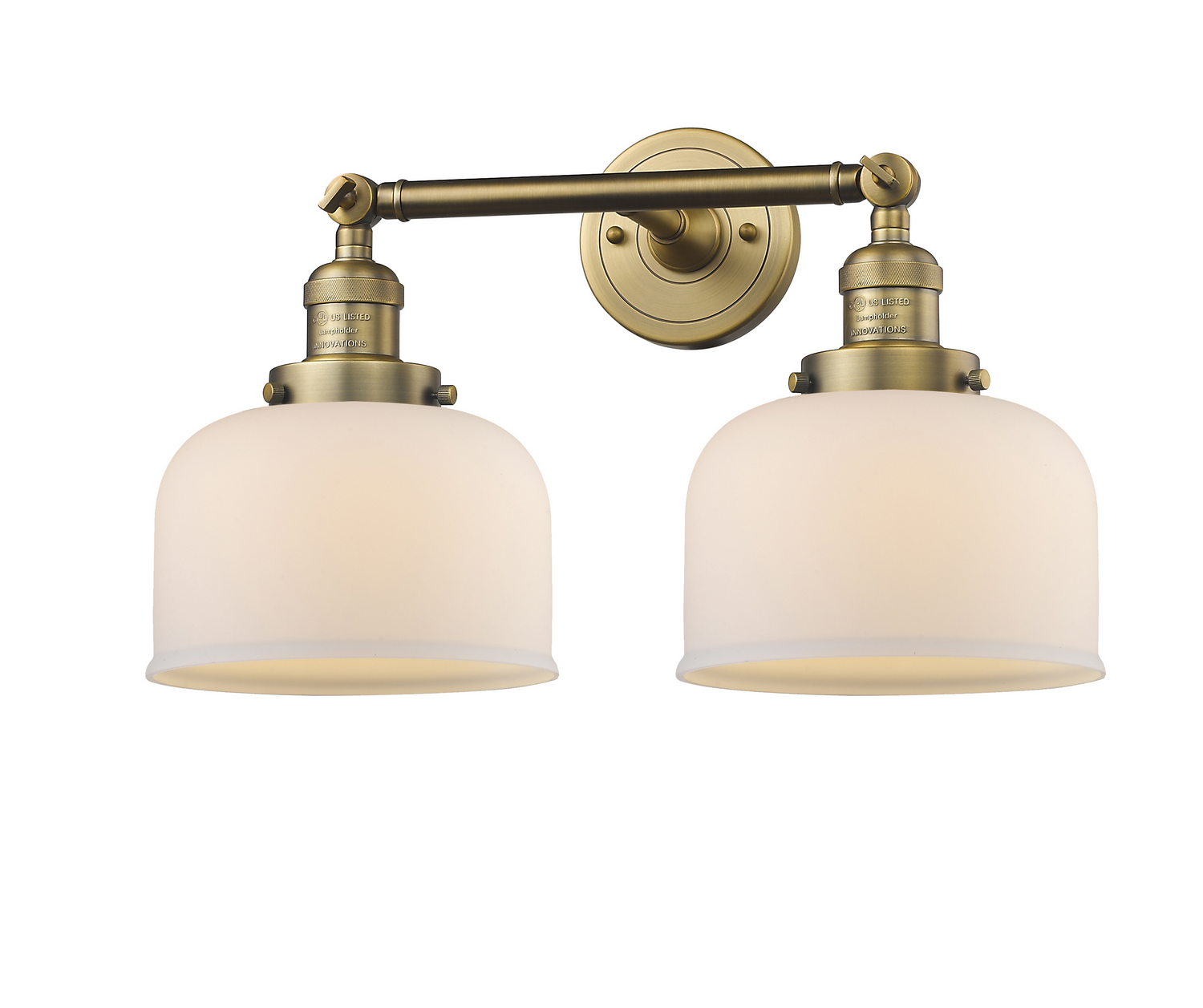 LED Bath Vanity by Innovations - Franklin Restoration Collection, Brushed Brass Finish - 208-BB-G71-LED