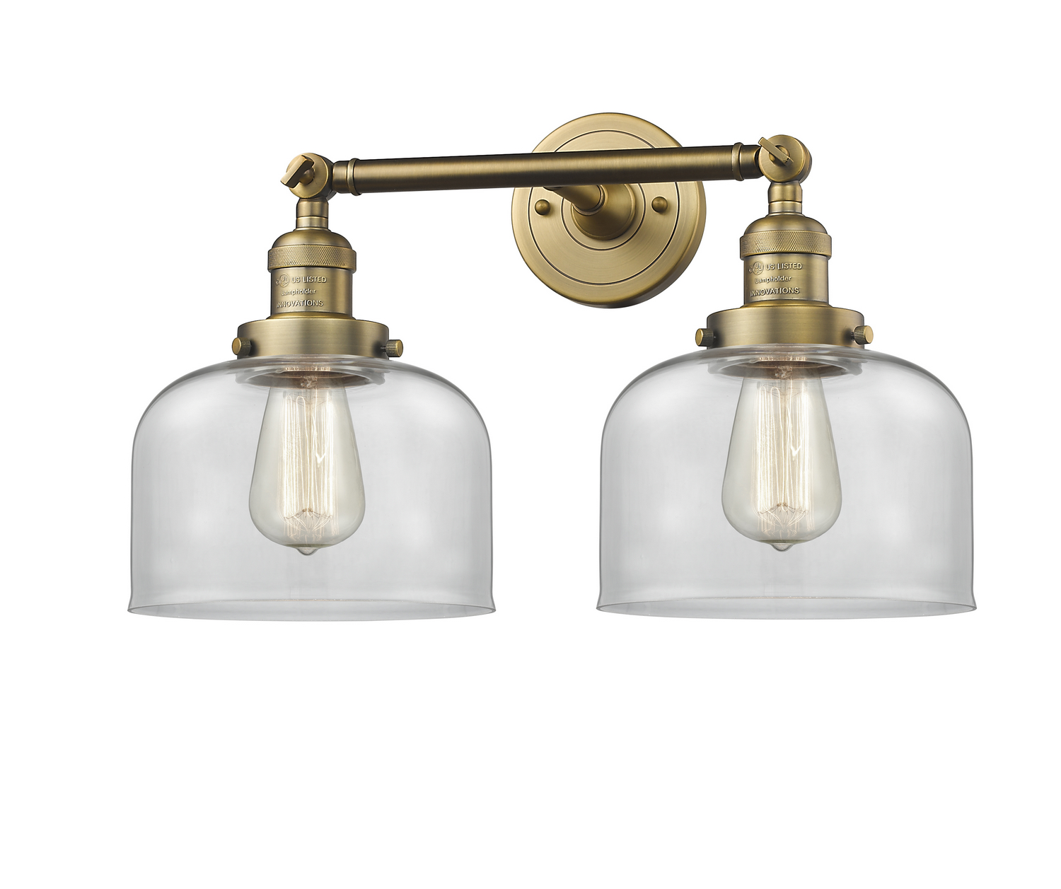 LED Bath Vanity by Innovations - Franklin Restoration Collection, Brushed Brass Finish - 208-BB-G72-LED
