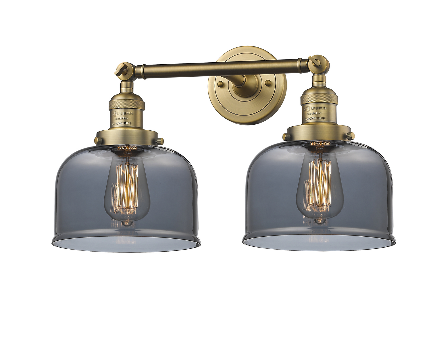 LED Bath Vanity by Innovations - Franklin Restoration Collection, Brushed Brass Finish - 208-BB-G73-LED