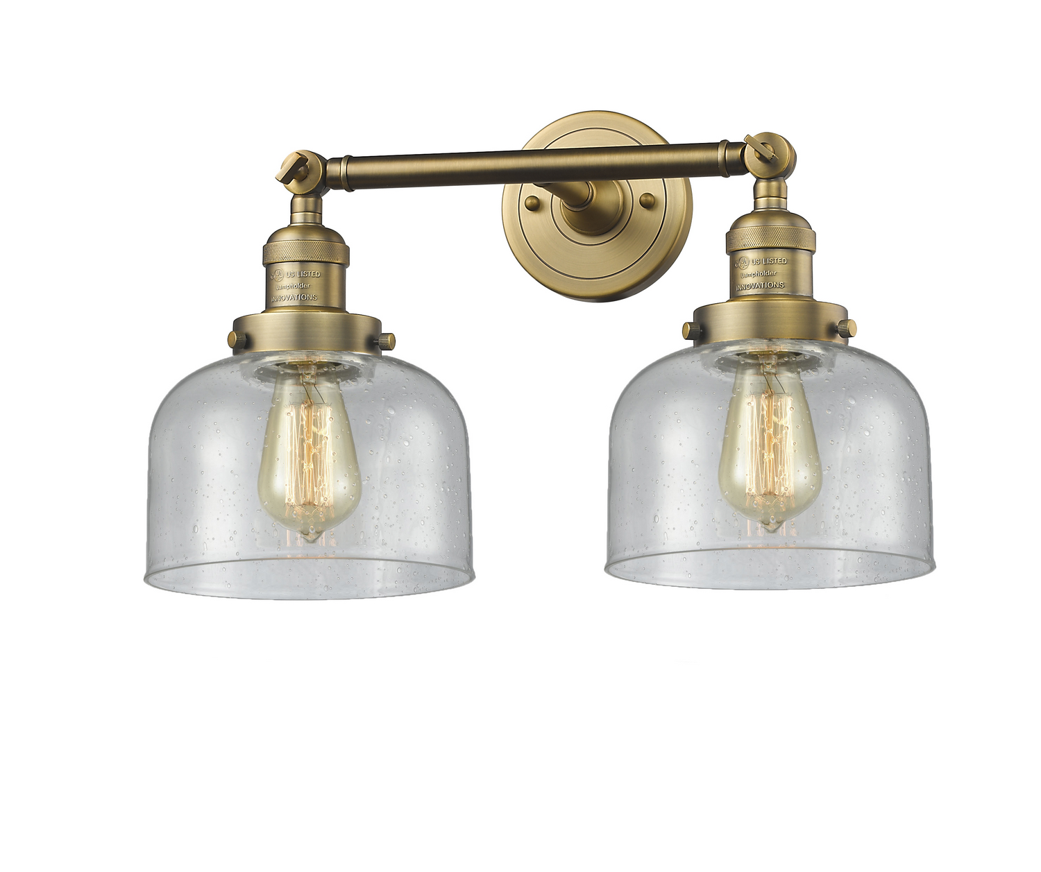 LED Bath Vanity by Innovations - Franklin Restoration Collection, Brushed Brass Finish - 208-BB-G74-LED