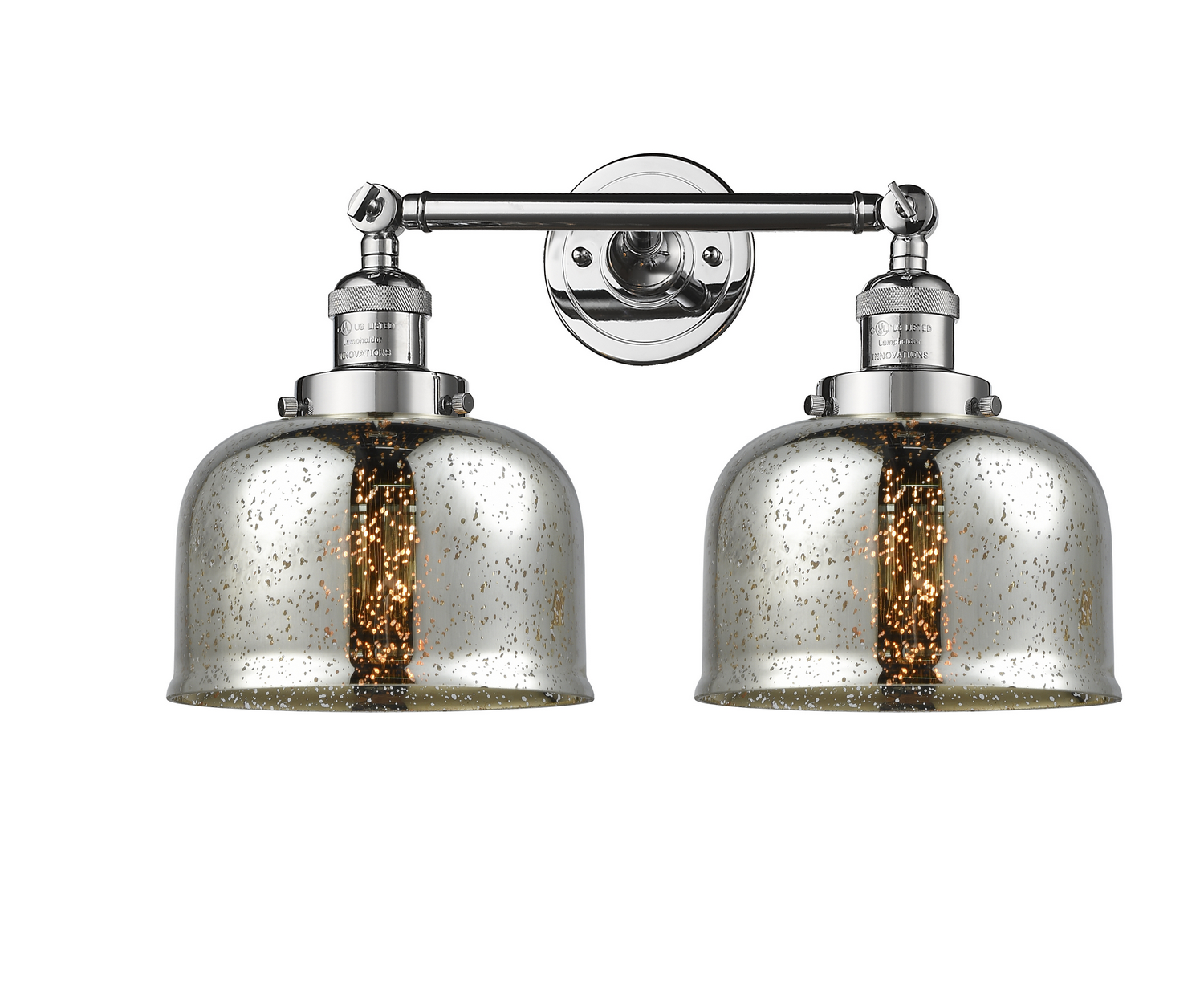 Two Light Bath Vanity by Innovations - Franklin Restoration Collection, Polished Chrome Finish - 208-PC-G78