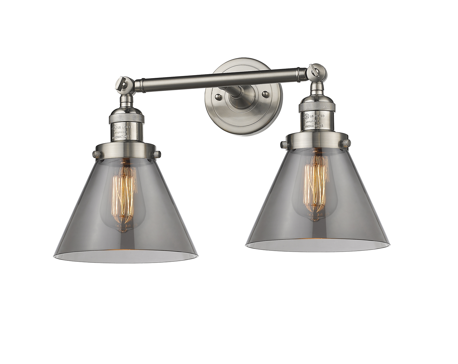 LED Bath Vanity by Innovations - Franklin Restoration Collection, Brushed Satin Nickel Finish - 208-SN-G43-LED