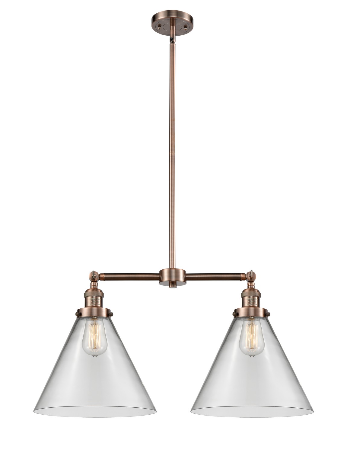 LED Island Pendant by Innovations - Franklin Restoration Collection, Antique Copper Finish - 209-AC-G42-L-LED