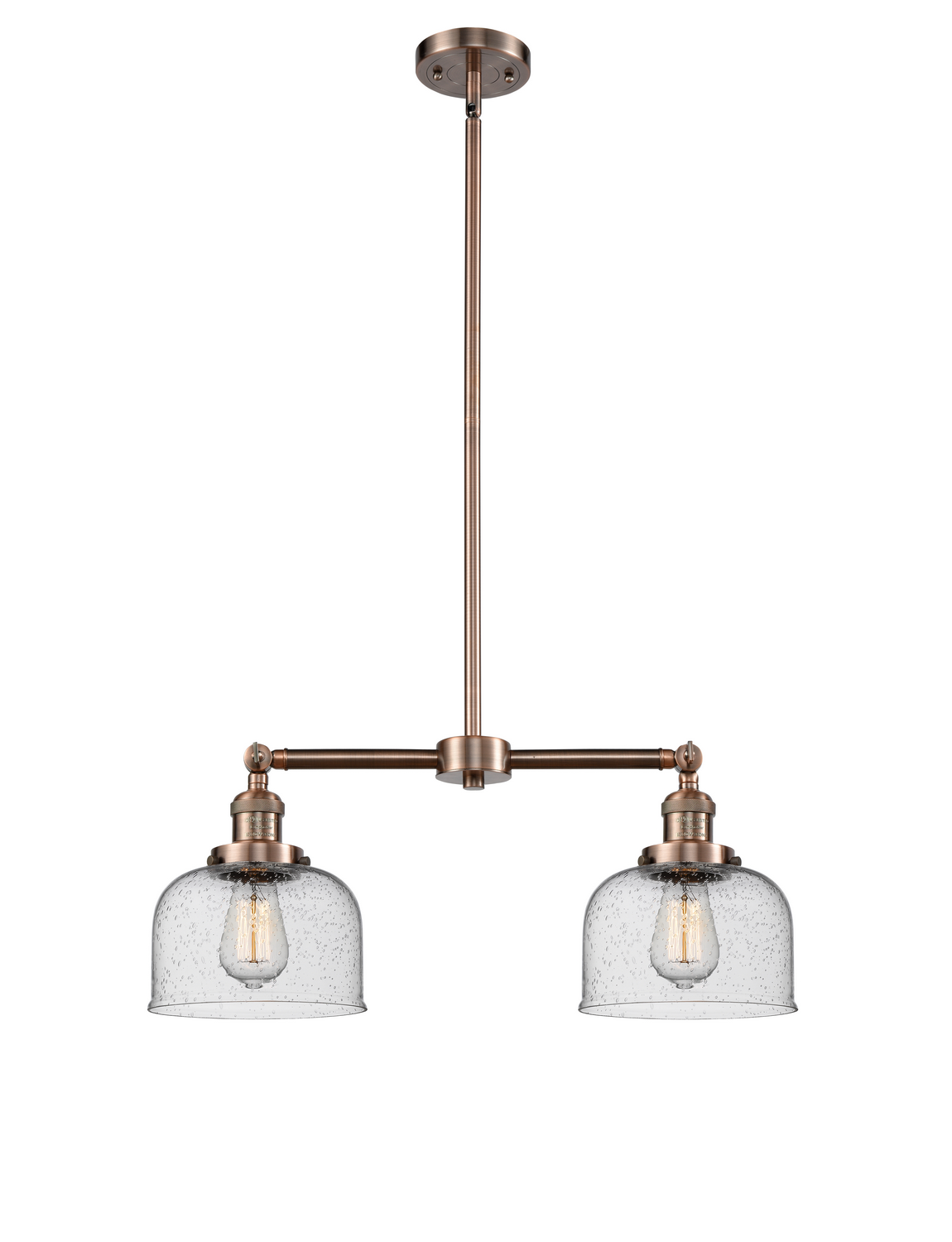 LED Island Pendant by Innovations - Franklin Restoration Collection, Antique Copper Finish - 209-AC-G74-LED