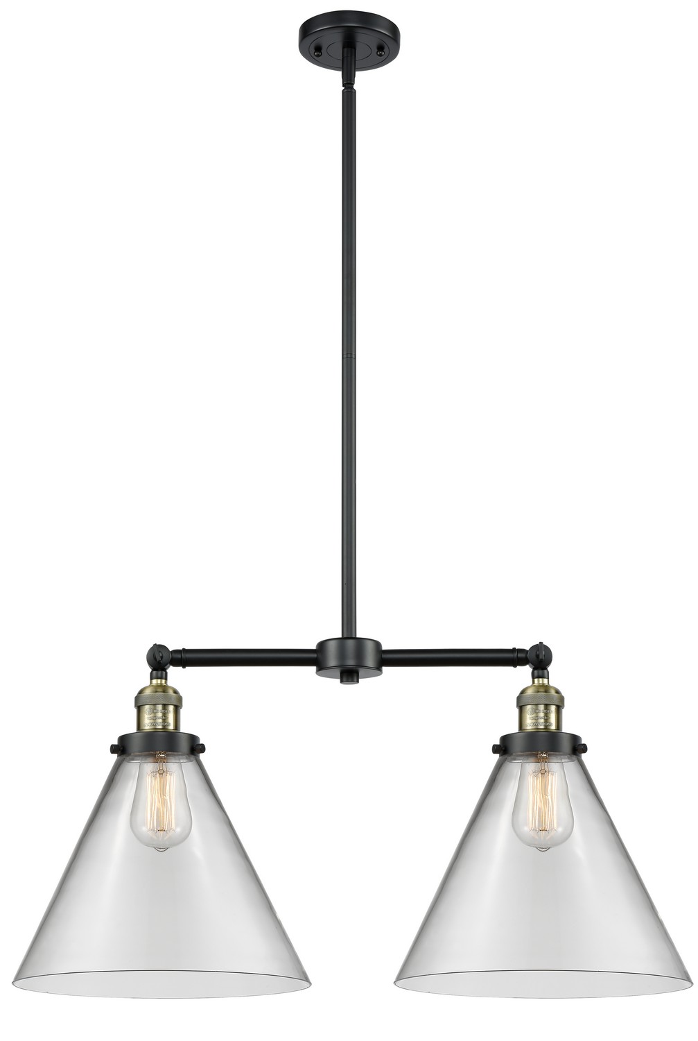 LED Island Pendant by Innovations - Franklin Restoration Collection, Black Antique Brass Finish - 209-BAB-G42-L-LED