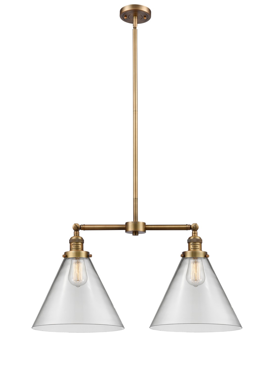 LED Island Pendant by Innovations - Franklin Restoration Collection, Brushed Brass Finish - 209-BB-G42-L-LED
