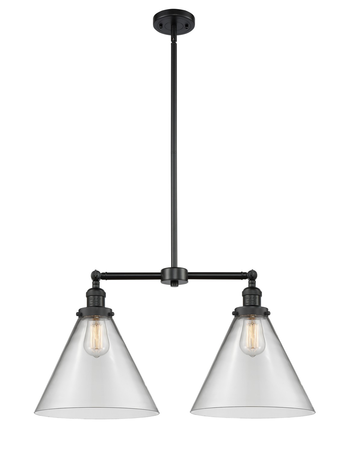 LED Island Pendant by Innovations - Franklin Restoration Collection, Matte Black Finish - 209-BK-G42-L-LED