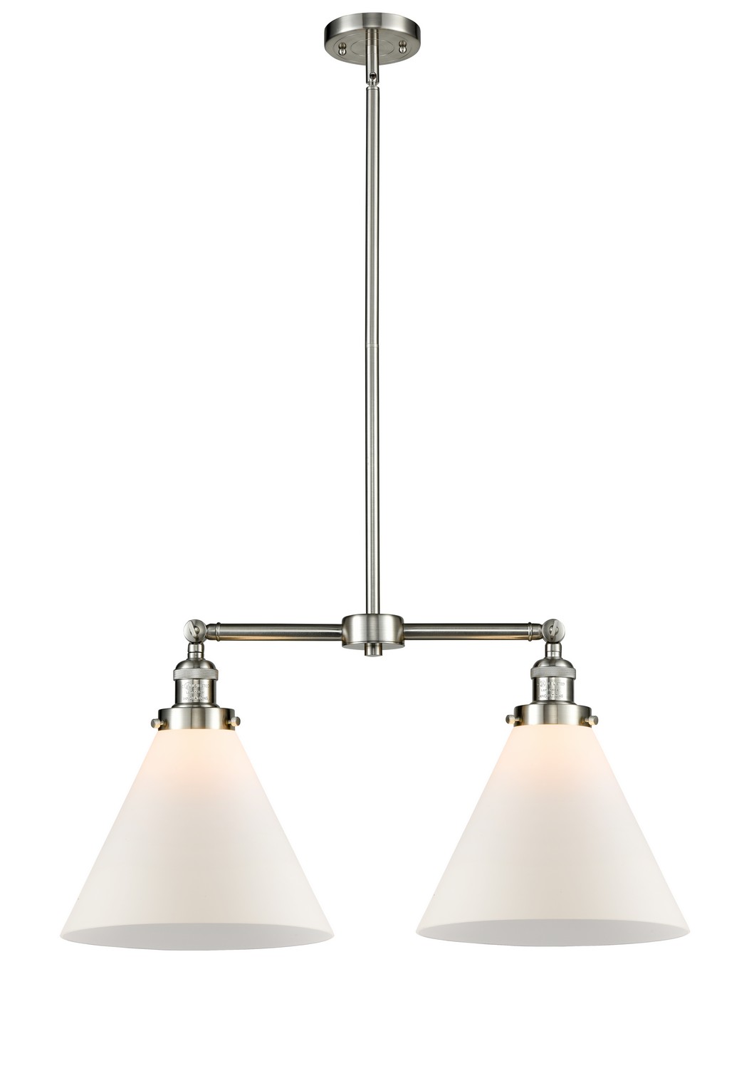 Two Light Island Pendant by Innovations - Franklin Restoration Collection, Brushed Satin Nickel Finish - 209-SN-G41-L