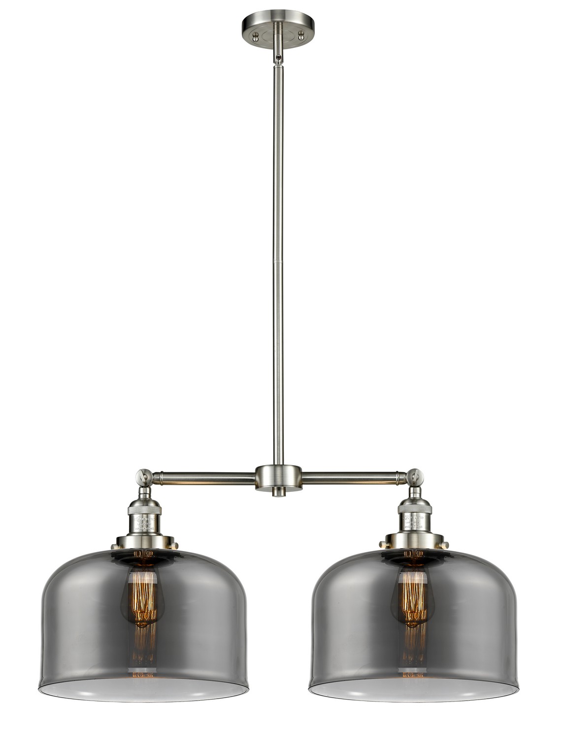 Two Light Island Pendant by Innovations - Franklin Restoration Collection, Brushed Satin Nickel Finish - 209-SN-G73-L