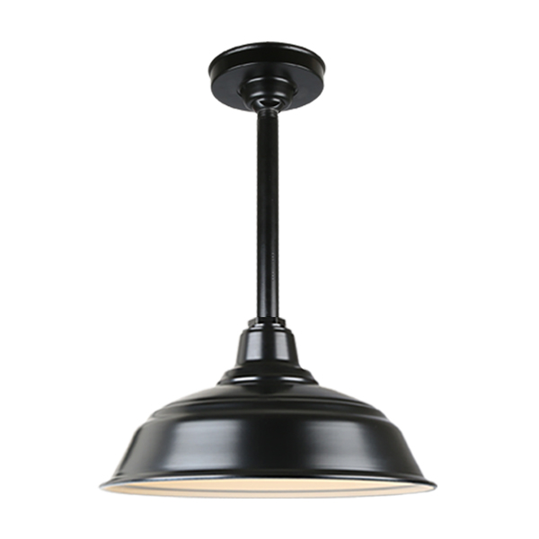 Hi Lite Warehouse One Light Pendant in Black - H-QSN15117-SA-91/QSN12``ST3-91/QSNHSC-91