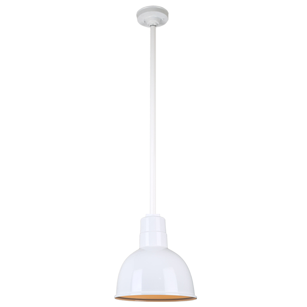 Hi Lite Warehouse One Light Pendant in White - H-QSN16110-SA-93/QSN36``ST3-93/QSNHSC-93