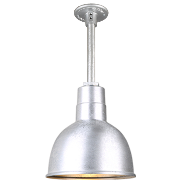 Hi Lite Warehouse One Light Pendant in Galvanized - H-QSN16110-SA-96/QSN12``ST3-96/QSNHDSMC-96